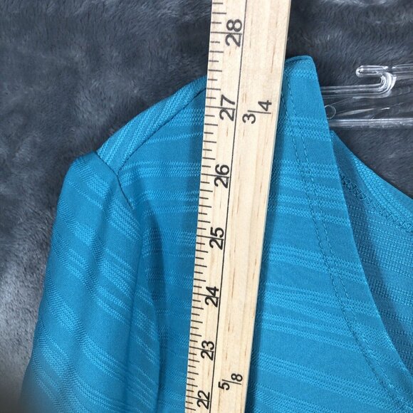 Kim Rogers Women’s Size 1 X Large Turquoise Short Sleeve Top Shirt Blouse - Picture 6 of 7